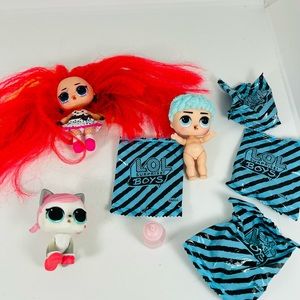 LOL Surprise Doll Lot Radical QT Royal High Ney Boy Cat Accessories Bundle